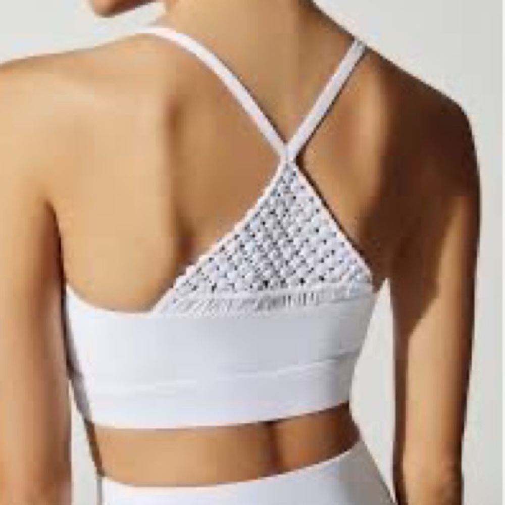 Carbon 38 Macrame Bralet/Sports Bra, M
